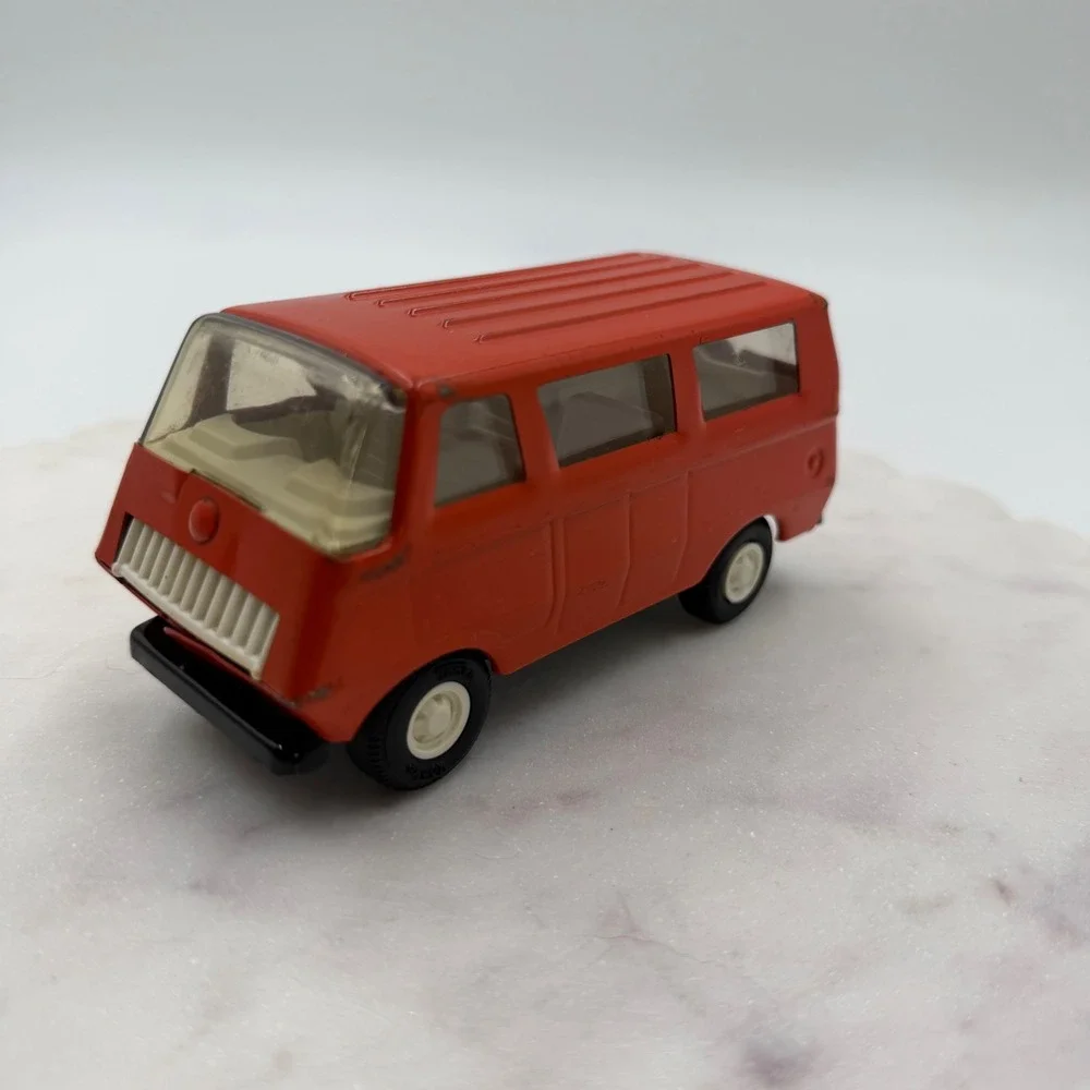 Vintage Tonka Mini-Van Red Pressed Steel Diecast Toy Vehicle 1970s USA Made